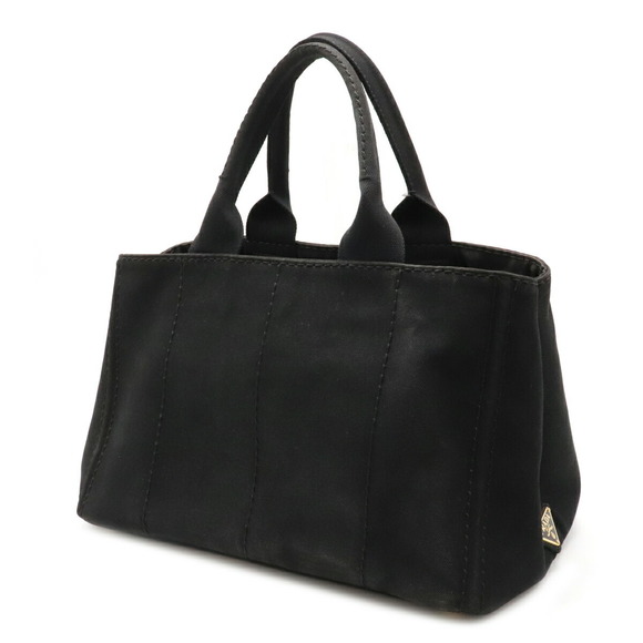 Prada Black Tote Canvas Nero Bag Canapa - Picture 1 of 8
